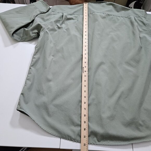 Cabela's Shirt Men XL Military Green Safari Series LS Buttons Pockets Cotton - Picture 7 of 16